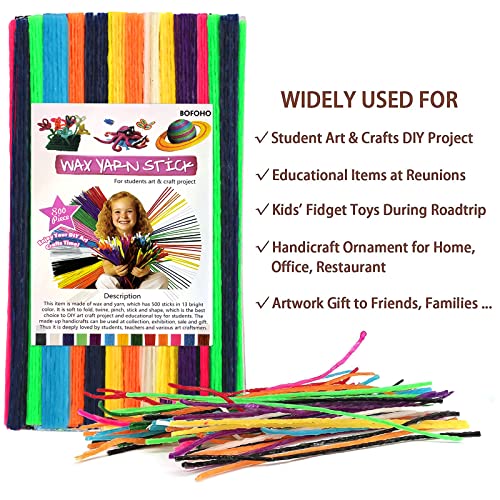 Bofoho 800pcs 800pcs Wiky Sticks Crafts Camping Essentials for Kids Toddlers Summer Travel Road Trip Car Plane Activities Perfect Handicraft Gift - Image 4