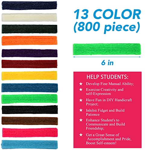 Bofoho 800pcs 800pcs Wiky Sticks Crafts Camping Essentials for Kids Toddlers Summer Travel Road Trip Car Plane Activities Perfect Handicraft Gift - Image 3