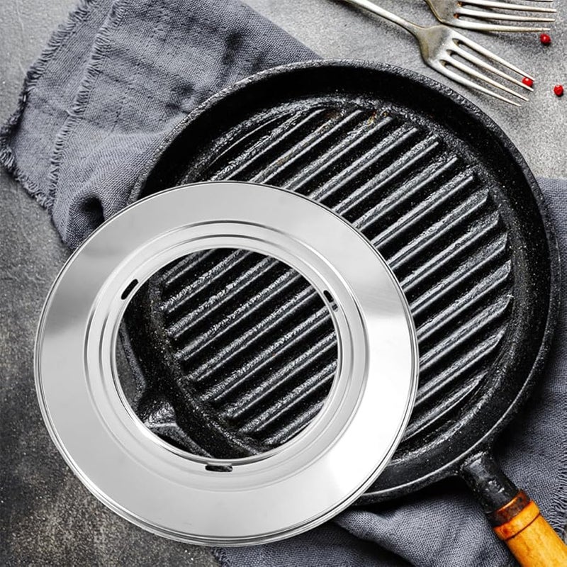 حلقة محول رف بخار من الفولاذ المقاوم للصدأ متعددة الوظائف للزلابية والخضروات واللحوم - Image 5