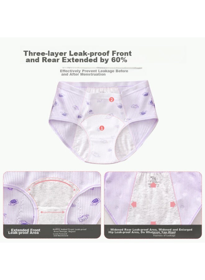 AURORA Ailer & Orla Teen Girl Menstrual Period Leak-proof Antibacterial Safety Pants Student Menstrual Pants Sanitary Pants 3-pack L  - Image 3