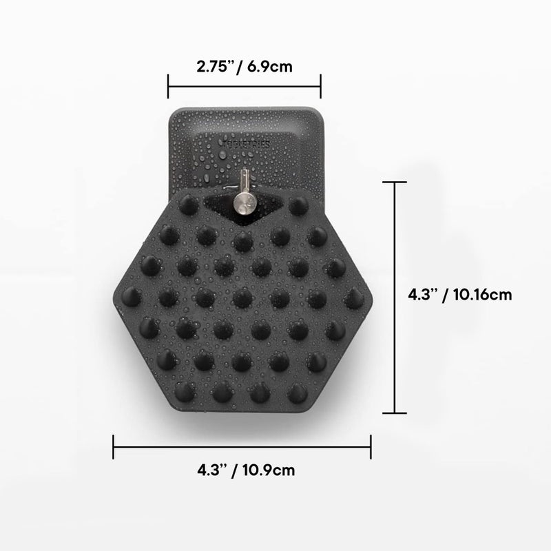 TOOLETRIES Scalp Scrubber & Hook - Silicone Exfoliating Hair Scrubber for Men, Bath & Shower Accessories - Features Silicone-Grip Technology, Removable & Reusable - Image 4