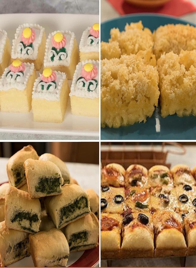 CAKE DECOR صينية براوني من CAKE DECOR، مصنوعة من الفولاذ الكربوني غير اللاصق، تصميم سهل الفك ومتين لتحضير براوني مثالي، وقوالب، وحلويات صغيرة (صينية براوني) - Image 4