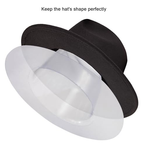 LADYBRO 20Pcs Wide Brim Fedora Hat Holder - Protect Hat Shape Form Keep Hat Safe for Storage and Travel Plastic Cap Mold Protectors - Image 3