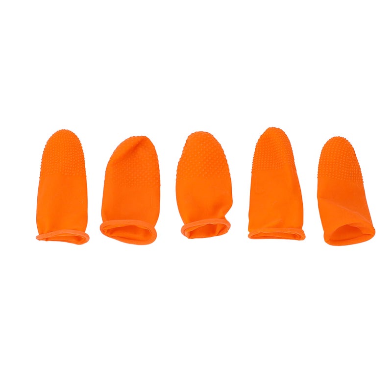 100Pcs Latex Finger Cots Large Size Disposable Non Static Non Slip Wear Resistant Protective Covers - Image 1