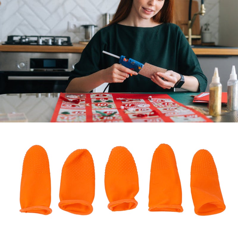 100Pcs Latex Finger Cots Large Size Disposable Non Static Non Slip Wear Resistant Protective Covers - Image 4