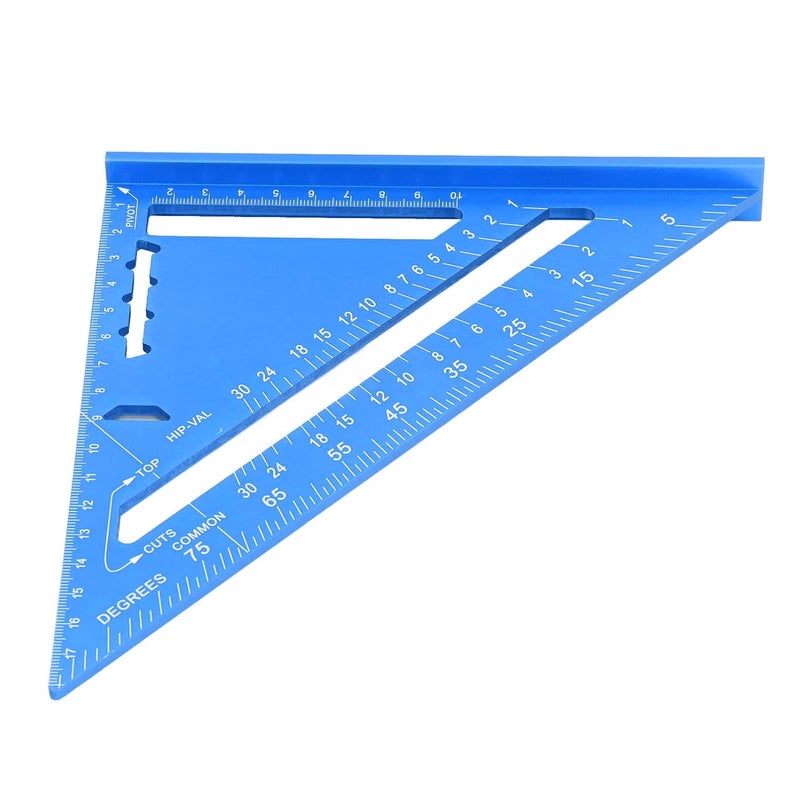 Aqxreight Aluminum Alloy Woodworking Ruler For Precise Measurements Blue - Image 3