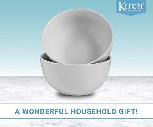 Klikel 8 Pack 18oz White Round Soup Bowls - 5.5-inch (18oz) Classic Solid Coupe Style Porcelain Dinnerware - Large Bowl For Noodle Pasta Cereal Salad - Image 4
