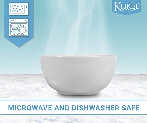 Klikel 8 Pack 18oz White Round Soup Bowls - 5.5-inch (18oz) Classic Solid Coupe Style Porcelain Dinnerware - Large Bowl For Noodle Pasta Cereal Salad - Image 3