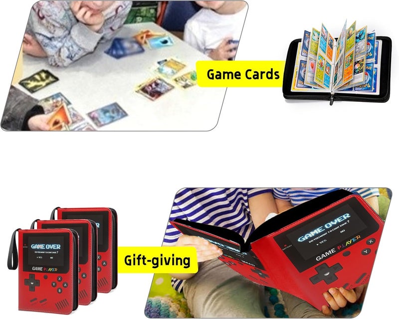 Extalas Card Binder for Trading Card Game, for Yu-Gi-Oh!,for Magic: The Gathering, and Sports Card Binder - 4-Pocket Sleeves for PTCG and MTG Binder, Holds 400+ Cards - Includes 100 Extra Card Sleeves (Red) - Image 5