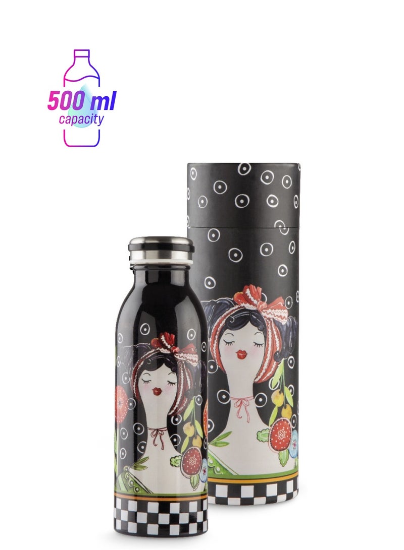 Water Bottle Le Pupazze Black ML 500