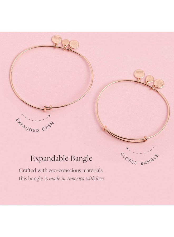 ALEX AND ANI سوار قابل للتوسع للنساء من بات أوف سيمبليز مع تعليقة هلال مزخرفة بلمسة ذهبية لامعة 2 إلى 3.5 إنش - Image 2