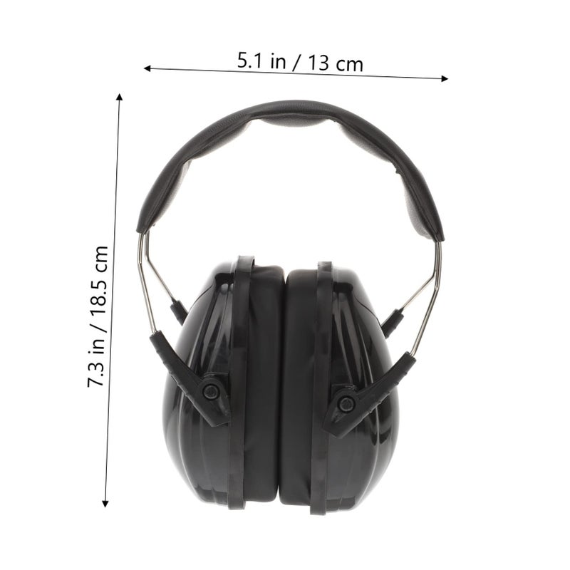 Black Noise Canceling Safety Ear Muffs for Shooting Hearing Protection - Image 3