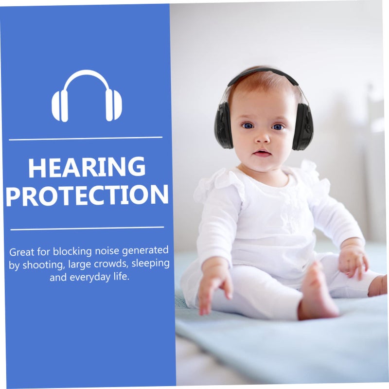 Black Noise Canceling Safety Ear Muffs for Shooting Hearing Protection - Image 5