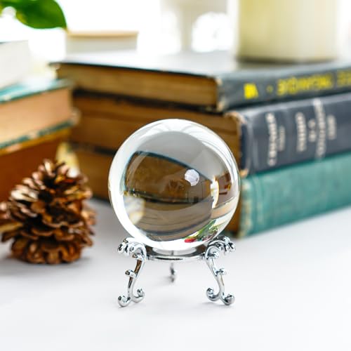 ZEERSHEE 60mm Sparkling Clear Crystal Ball with Stand 2.3in Handcrafted Photography Prop for Magical Shots Elegant Home & Party Decor for Women - Image 5