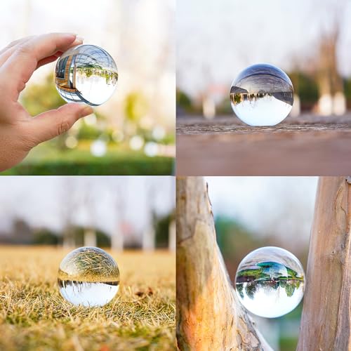 ZEERSHEE 60mm Sparkling Clear Crystal Ball with Stand 2.3in Handcrafted Photography Prop for Magical Shots Elegant Home & Party Decor for Women - Image 4