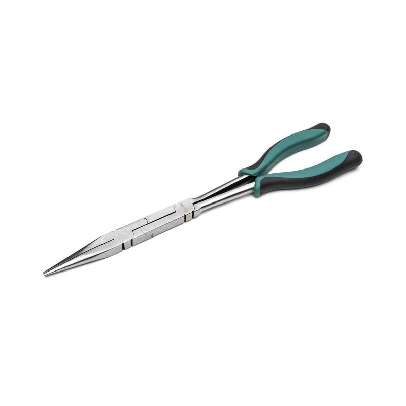 SATA Straight Body Double XPliers with Green Handles A LongNose Design for Access in Tight Spaces ST70711