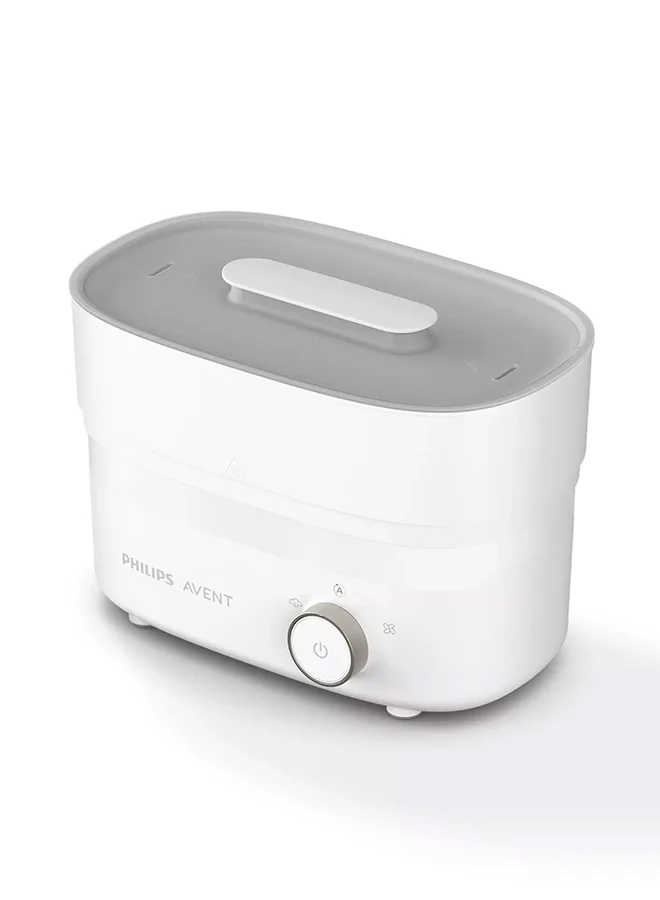 Philips Avent Premium Steam Sterilizer And Dryer | No.1 Brand Recommended By Moms Worldwide | Sterilize| Dry And Store | Removes 99.9% Of Bacteria| Chemicals Free| Capacity 6 Bottles/Teats/Accessories| Modular Space Saving Design I Stays Sterile Upto 24Hrs*