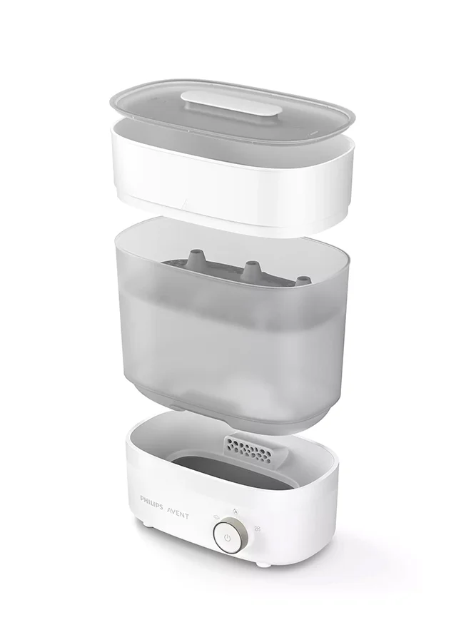 Philips Avent Premium Steam Sterilizer And Dryer | No.1 Brand Recommended By Moms Worldwide | Sterilize| Dry And Store | Removes 99.9% Of Bacteria| Chemicals Free| Capacity 6 Bottles/Teats/Accessories| Modular Space Saving Design I Stays Sterile Upto 24Hrs*