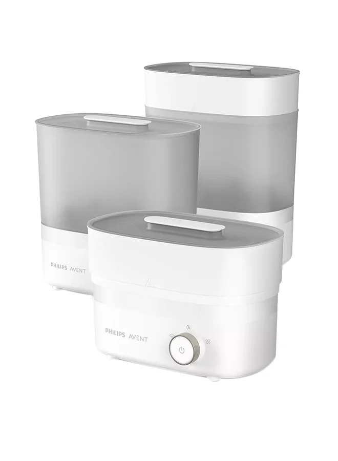Philips Avent Premium Steam Sterilizer And Dryer | No.1 Brand Recommended By Moms Worldwide | Sterilize| Dry And Store | Removes 99.9% Of Bacteria| Chemicals Free| Capacity 6 Bottles/Teats/Accessories| Modular Space Saving Design I Stays Sterile Upto 24Hrs*