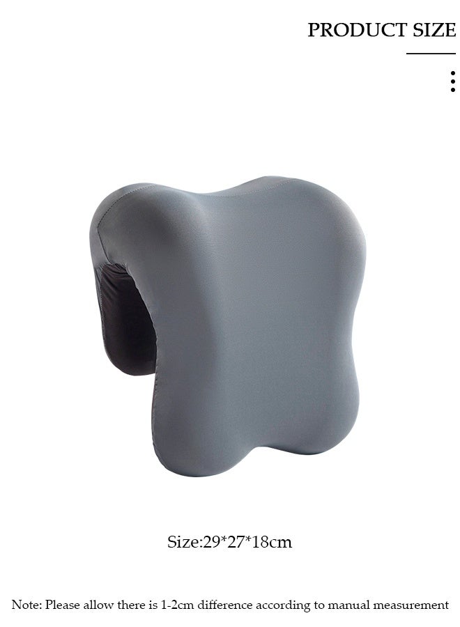 DUNISO Memory Foam Neck Support Pillow, Portable Desk Chair Pillow Office Headrest Cushion,Travel Head Pillow Working Nap Pillow, Detachable Multifunctional Neck Stretcher with Zipper naps, portable for office & travel - Image 2