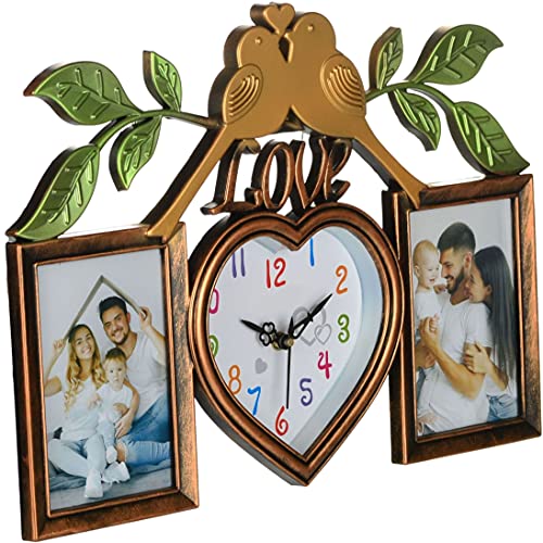 Harbour Analog Latest Stylish New Models Wall Clock with Photo Frames for Home Living Room Hall Bedroom (Size Height 29 CM X Width 49 CM)- Home Decor Big Size Wall Clock MZ 771 WL 4 - Image 4