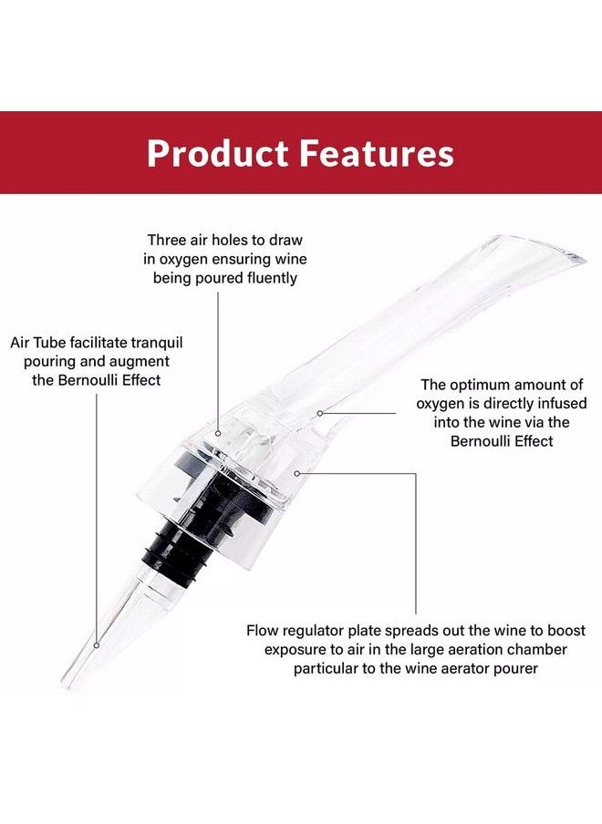 Skyway Products - Skyway Wine Aerator Pourer Spout Premium Professional Quality Instant Aerating No Spill Drip Decanter Spout Enhanced Rich Finish And Improved Flavor Fits Any Wine Bottle - Image 1