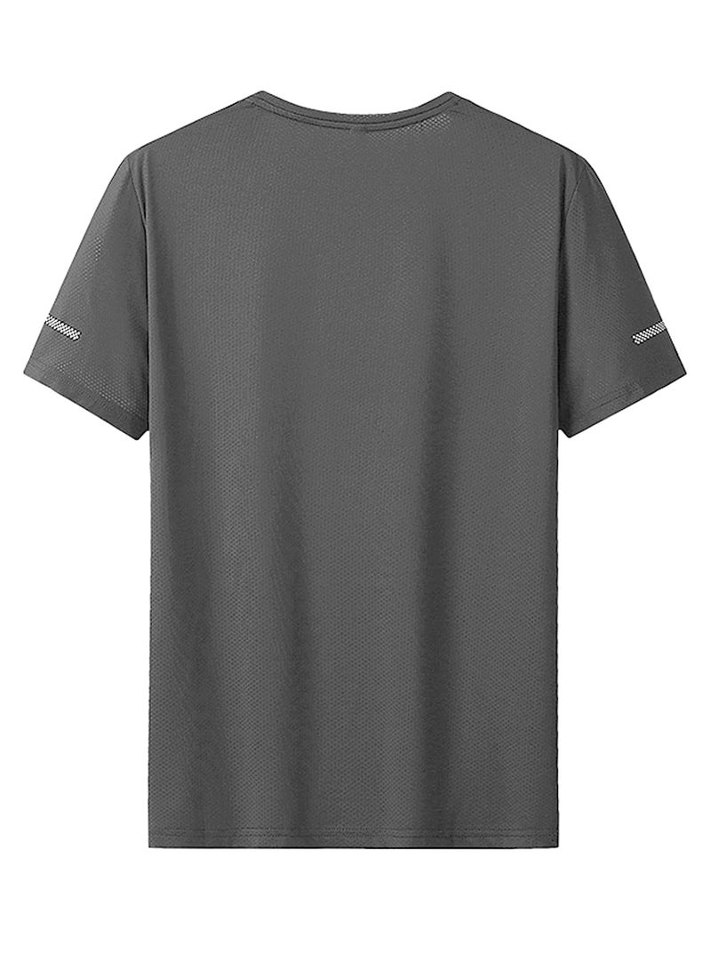 تي شيرت حجم كبير 7xl الرجال سريع الجافة الرجال جولة الرقبة XL قصيرة الأكمام تي شيرت حجم كبير - Image 4