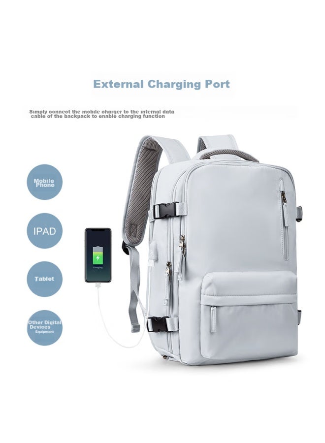 Landcase Backpack, Travel Bag For Women, Large Capacity, Shoulder Bag For Men, Short-trip Travel Bag, Multifunctional Laptop Bag, 5162 Light Blue, Large Size - Image 4