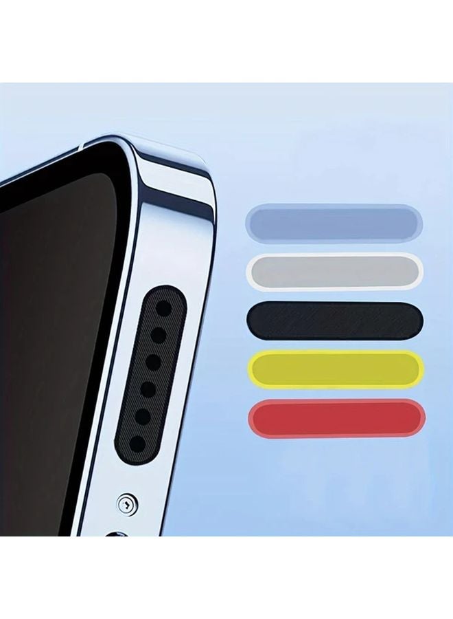 16pcs Silvery Phone Speaker Dust Cover Self Adhesive Earphone Port Protector Stickers for iPhone - Image 2