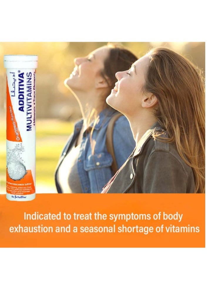 Additiva - Additiva Multivitamins + Minerals + Trace Elements Orange Effervescent Tablets 20's - Image 1