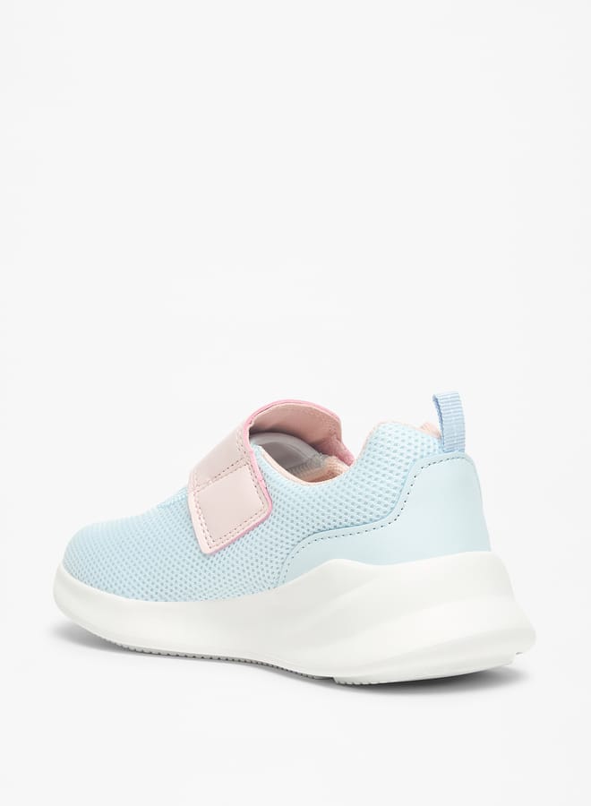 Dash Girls Textured Sports Shoes with Hook and Loop Closure - Image 2