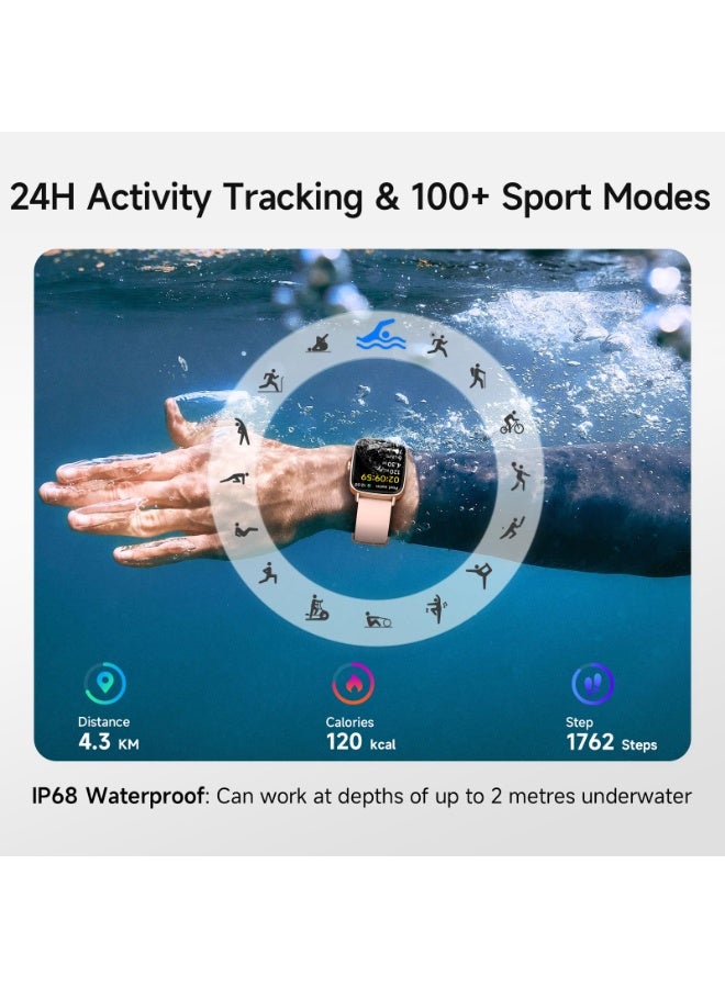ibsun 1.85" HD Smart Watch for Men and Women, (Answer/Make Calls), 100+ Sport Fitness Watch with Heart Rate, IP68 Waterproof - Image 5