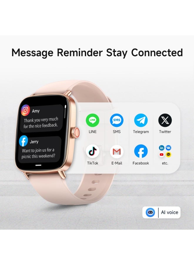 ibsun 1.85" HD Smart Watch for Men and Women, (Answer/Make Calls), 100+ Sport Fitness Watch with Heart Rate, IP68 Waterproof - Image 2