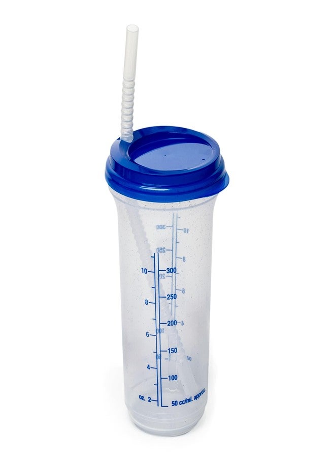 Vakly Hospital Carafe Water Tracking Thermos - 16 oz Graduated Capacity (Graduated up to 10 oz) Hot and Cold Refillable Water Bottle, Snap Lid with Flexible Straw - Image 1
