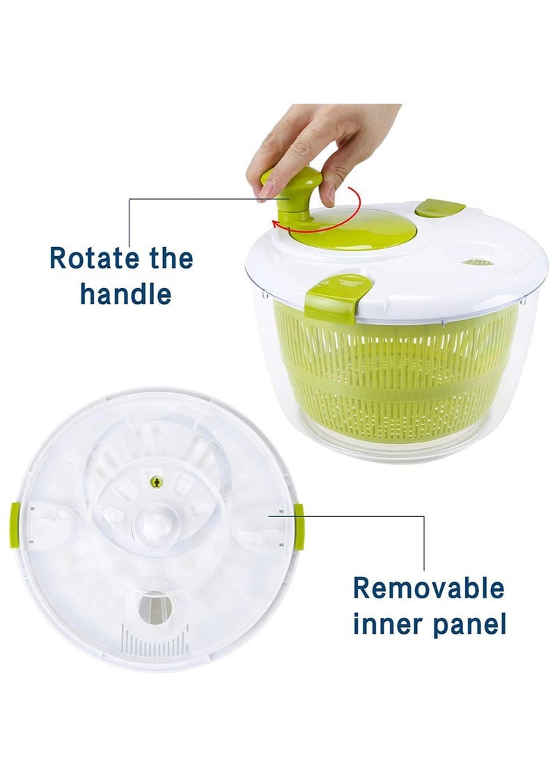 Gulf Trend Large Salad Spinner (5 Quarts) – Quick Dry Design for Fruits, Vegetables & Lettuce – Effortless Drying for Tastier Salads & Faster Food Prep - Image 4