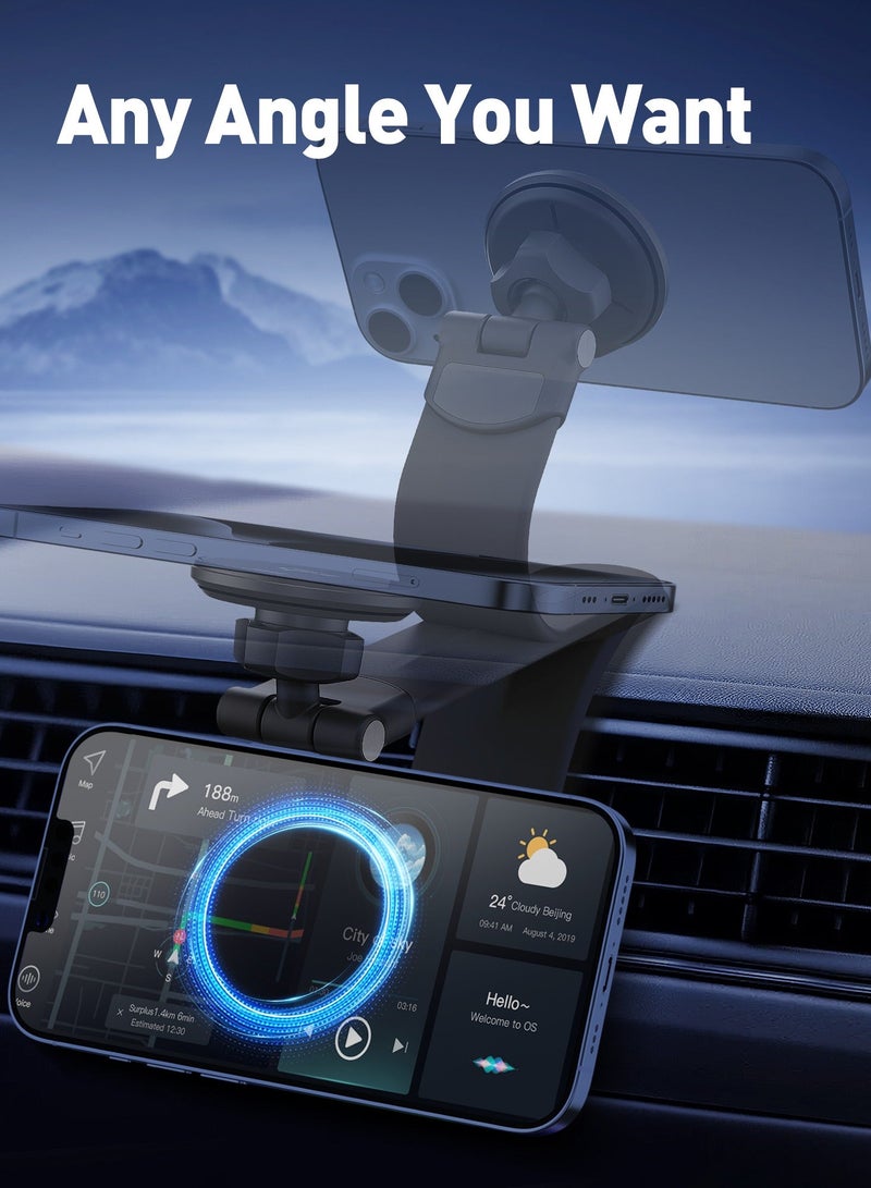 جودا قاعدة شاحن السيارة اللاسلكي MagQ C2 15W Qi2 هو حل مبتكر يجمع بين الشحن السريع ⚡، التصميم الأنيق 🖤، والتكنولوجيا المتقدمة 🔋، مما يجعله الخيار المثالي للمستخدمين الذين يبحثون عن تجربة شحن مريحة وآمنة أثناء القيادة 🚗⚡.  iPhone 📱 📱 (S21/S22/S23) - Image 5