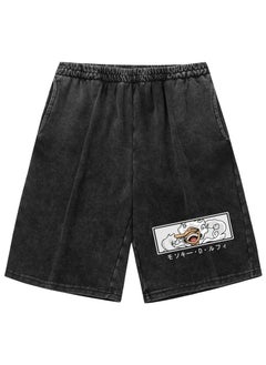 KUYING Summer One Piece Loose Print Casual Shorts  - Image 1