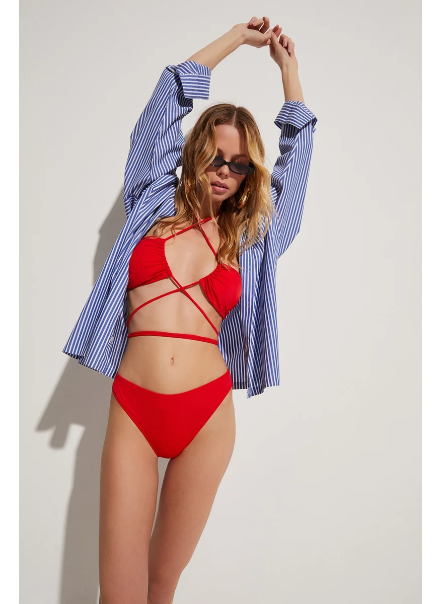 JUNE Normal Waist Bikini Bottoms