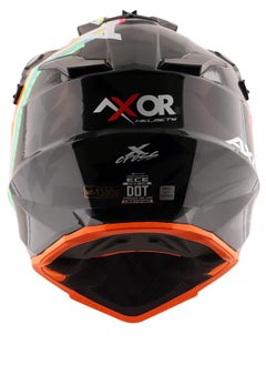AXOR Axor X Cross X2 Full Face Off Road Helmet Black Grey  - Image 3