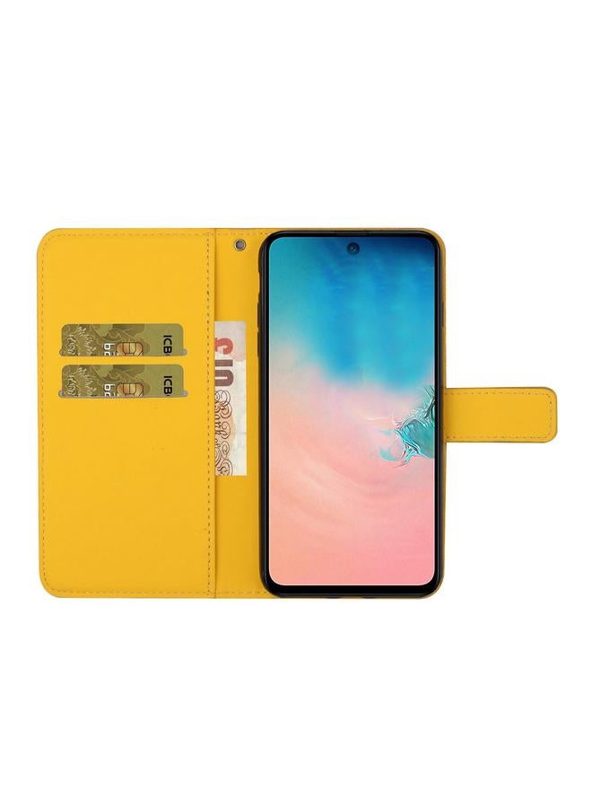 اس-توب جراب لهاتف Samsung Galaxy A31، جراب جلدي أفقي منقوش بنمط عرقي مع حامل وفتحات للبطاقات ومحفظة وحبل - Image 4