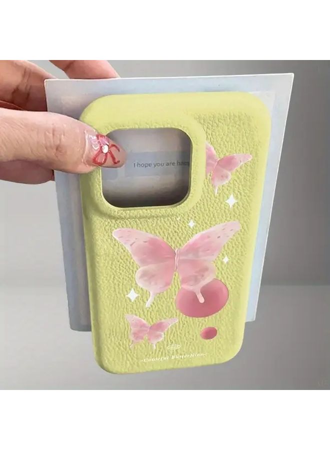 Luxury Jelly Style Phone Case For Iphone 15 Pro Max Red Butterfly Design Couple Protective Cover - Image 2