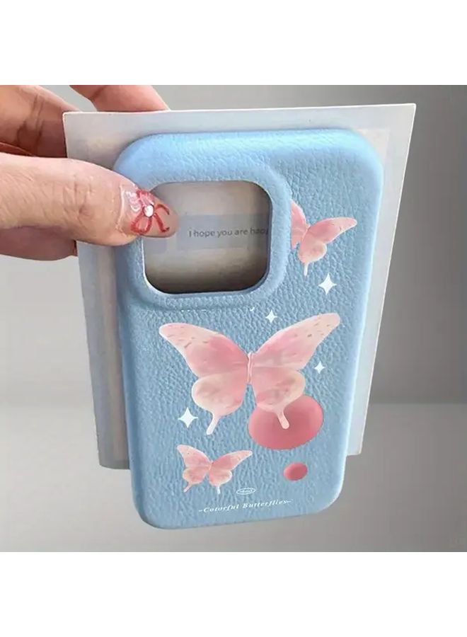 Luxury Jelly Style Phone Case For Iphone 15 Pro Max Red Butterfly Design Couple Protective Cover - Image 5