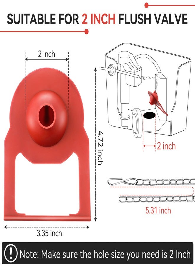 Saillong 2PCs Toilet Flapper Replacement Compatible with Kohler Parts 84995 and 1000490, 2 Inch Rubber Toilet Flapper Replacement with Stainless Chain, Water Conserving - Image 2