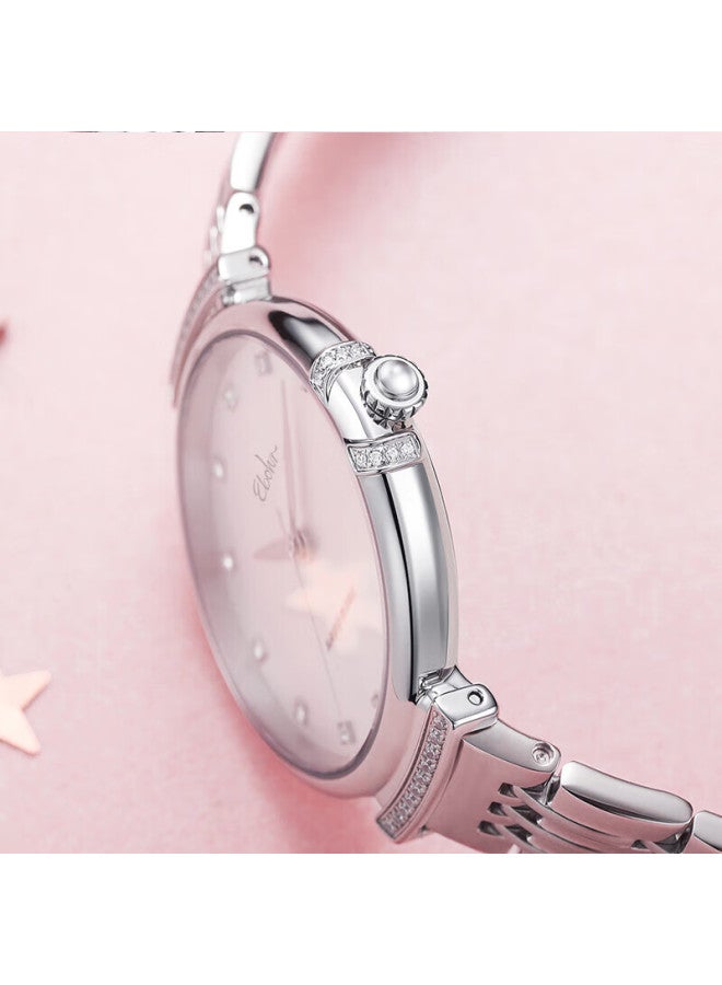 Ebohr Women's Watch, Kana Series Simple Steel Strap Quartz Couple Watch, Holiday Gift New Year's Eve 51130329 - Image 3