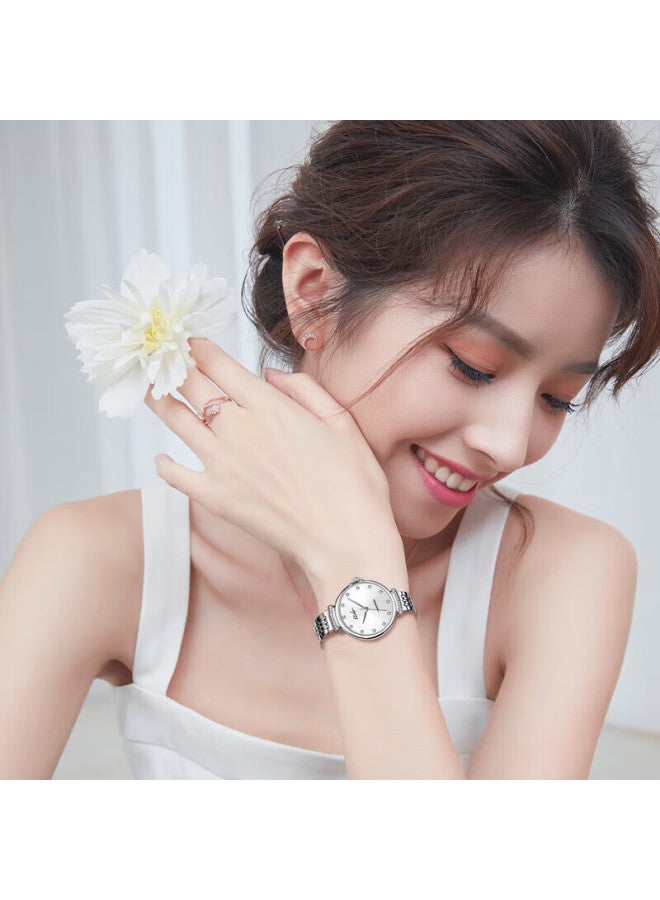 Ebohr Women's Watch, Kana Series Simple Steel Strap Quartz Couple Watch, Holiday Gift New Year's Eve 51130329 - Image 1