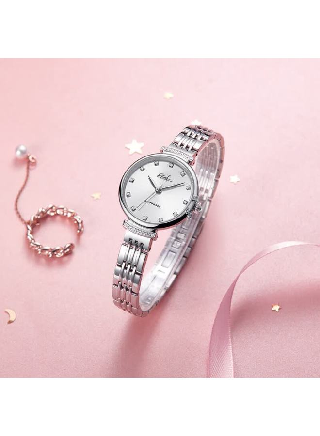 Ebohr Women's Watch, Kana Series Simple Steel Strap Quartz Couple Watch, Holiday Gift New Year's Eve 51130329 - Image 2