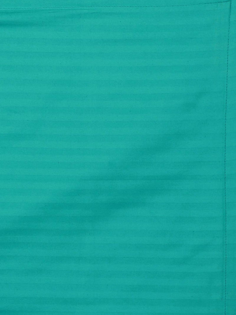 Swayam Sonata Collection Cotton Single Bedsheet with 1 Pillow Cover -Sea Green - Image 3