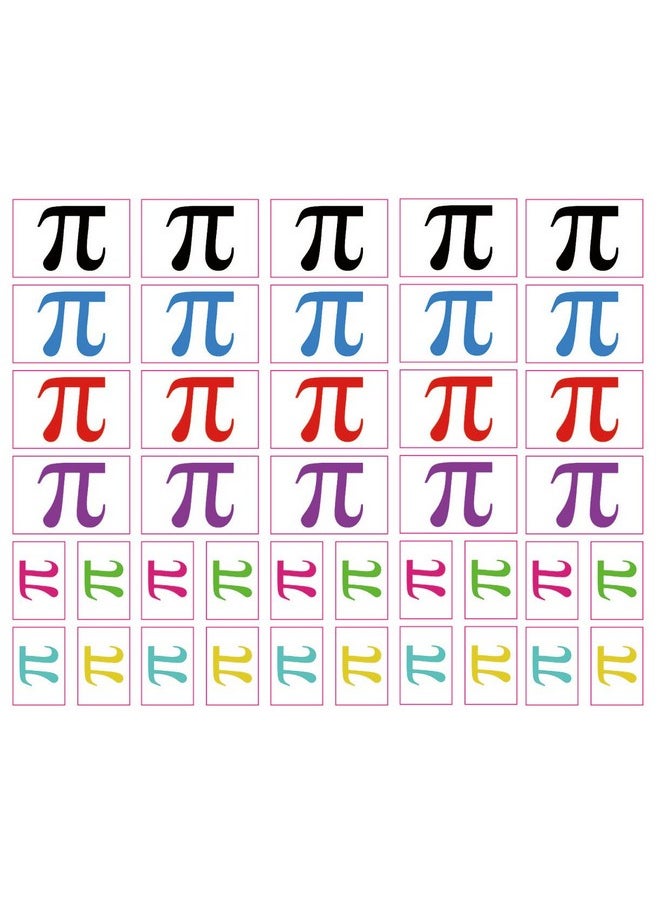 PremiumTT temporary tattoos - 40 Removable Stickers Pi Symbol Pi Day Math Party Favors Decals - Image 1