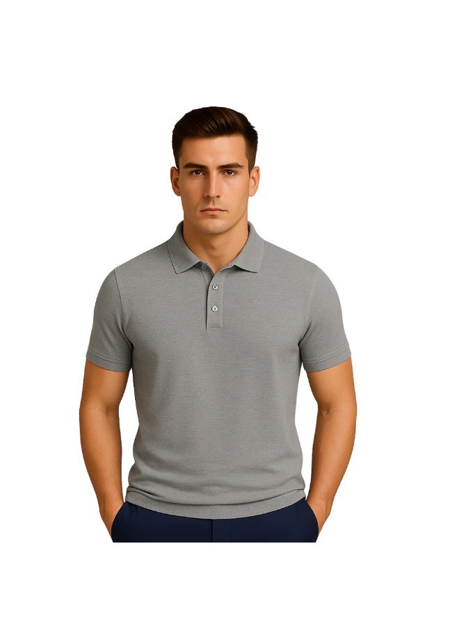 PRINTSHOP4ME Men's Polo T-Shirt | 240 GSM Honeycomb Fabric | Pure Cotton Regular-Fit Tee In Basic Colors | Comfortable And Stylish Everyday Wear - Image 1