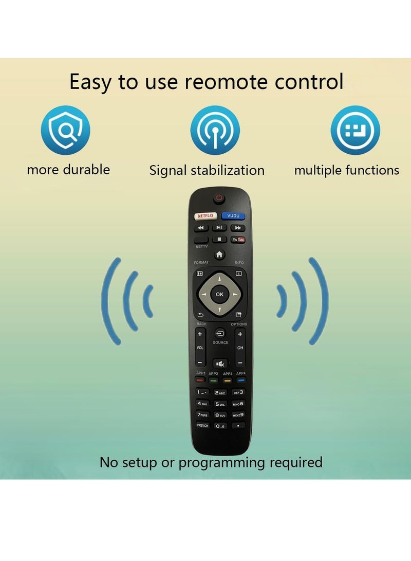 ELTRAZONE NH500UP Universal Remote Control Replacement for Philips Smart TV 55PFL5402/F7, 65PFL5602/F7, 65PFL6601/F7, 75PFL6601/F7, 43PFL5603/F7 & More - Battery Included - Image 4